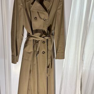 Banana Republic Tan Double-Breasted Trench Coat with Belt